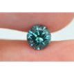 Loose Round Shape Diamond Fancy Blue Color SI1 Certified Enhanced 0.72 Carat