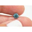 Round Cut Diamond Loose Fancy Blue Color SI2 0.72 Carat Enhanced For Engagement