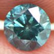 Round Cut Diamond Loose Fancy Blue Color SI2 0.72 Carat Enhanced For Engagement