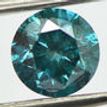 Fancy Blue Round Cut Loose Real Diamond 0.62 Carat I1 Enhanced 5.32X5.29 MM