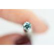 Loose Round Shape Diamond Fancy Blue Color 0.72 Carat 