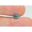 Loose Round Shape Diamond Fancy Blue Color SI2 Certified Enhanced 0.72 Carat