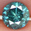 Loose Round Shape Diamond Fancy Blue Color SI2 Certified Enhanced 0.72 Carat