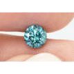 Fancy Blue Round Cut Diamond 0.72 Carat VS2