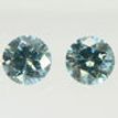 Round Diamond Pair Fancy Greenish Blue VS2 0.59 TCW