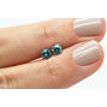 Turquoise Matching Pair Round Diamonds 0.70 TCW SI1