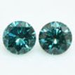 Turquoise Matching Pair Round Diamonds 0.70 TCW SI1