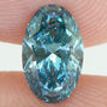 Oval Cut Diamond Fancy Blue Color 0.72 Carat VS2