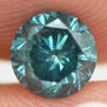 Fancy Blue Diamond Loose Round Shape 0.66 Carat SI2 Enhanced Polished