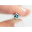 Fancy Blue Diamond Loose Round Shape 0.66 Carat SI2 Enhanced Polished