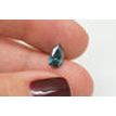 1.01 Carat Pear Shape Diamond Fancy Blue Color I1 Clarity Loose Enhanced Real 9.01X5.46 MM For Wedding Ring