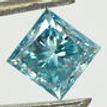 Blue Princess Diamond Certified 1.01 Carat SI2
