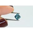 Asscher Diamond Fancy Blue Color 1.01 Carat VVS2