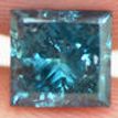 1 Carat Fancy Blue Princess Cut Natural Diamond 5.52X5.28 MM