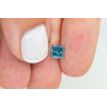 1 Carat Fancy Blue Princess Cut Natural Diamond 5.52X5.28 MM