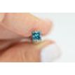 1 Carat Fancy Blue Princess Cut Natural Diamond 5.52X5.28 MM