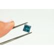1 Carat Fancy Blue Princess Cut Natural Diamond 5.52X5.28 MM