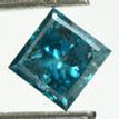 1 Carat Fancy Blue Princess Cut Natural Diamond 5.52X5.28 MM