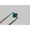 1 Carat Fancy Blue Princess Cut Natural Diamond 5.52X5.28 MM
