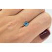 Loose Princess Diamond Fancy Blue 0.63 Carat SI1