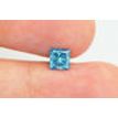 Fancy Blue Princess Shaped Loose Diamond 1 Carat SI2 Certified Enhanced 5.11 MM