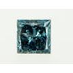 Loose Fancy Blue Princess Shape Diamond 1.01 Carat I1