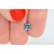 Loose Fancy Blue Princess Shape Diamond 1.01 Carat I1
