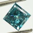 Loose Fancy Blue Princess Shape Diamond 1.01 Carat I1