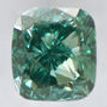 Cushion Shaped Diamond Fancy Green Blue Color 0.56 Carat SI1 IGI Certificate