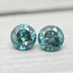3.42 TCW Diamond Pair Round Fancy Blue Loose I1