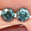 3.42 TCW Diamond Pair Round Fancy Blue Loose I1