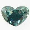 Heart Shape Diamond Fancy Blue Color 0.56 Carat VVS2