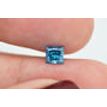 Loose Princess Diamond Fancy Blue 0.63 Carat SI1