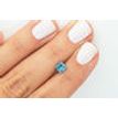 Fancy Blue Princess Shaped Loose Diamond 1 Carat SI2 Certified Enhanced 5.11 MM