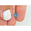 Fancy Blue Princess Shaped Loose Diamond 1 Carat SI2 Certified Enhanced 5.11 MM