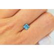 Fancy Blue Princess Shaped Loose Diamond 1 Carat SI2 Certified Enhanced 5.11 MM