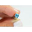 Fancy Blue Princess Shaped Loose Diamond 1 Carat SI2 Certified Enhanced 5.11 MM