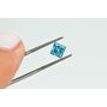 Fancy Blue Princess Shaped Loose Diamond 1 Carat SI2 Certified Enhanced 5.11 MM