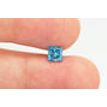 Fancy Blue Princess Shaped Loose Diamond 1 Carat SI2 Certified Enhanced 5.11 MM