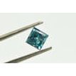 Loose Fancy Blue Princess Shape Diamond 1.01 Carat I1
