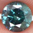 Loose Round Blue Diamond Certified Enhanced 0.74 Carat SI2