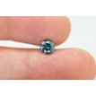 Loose Round Blue Diamond Certified Enhanced 0.74 Carat SI2