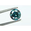 Loose Round Blue Diamond Certified Enhanced 0.74 Carat SI2