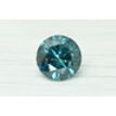 Loose Round Blue Diamond Certified Enhanced 0.74 Carat SI2