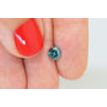 Loose Round Blue Diamond Certified Enhanced 0.74 Carat SI2