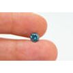 Loose Blue Diamond Fancy Color Round Cut Real Certified 0.84 Carat Enhanced I1