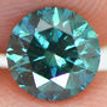 Loose Round Cut Diamond Real Fancy Blue SI1 Certified Natural Enhanced 0.75 Ct