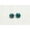 Round Diamonds Pair Fancy Turquoise 0.77 TCW VS1/2 