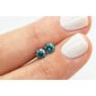 Round Diamonds Pair Fancy Turquoise 0.77 TCW VS1/2 