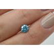 Loose Round Diamond Fancy Blue 0.91 Carat SI2